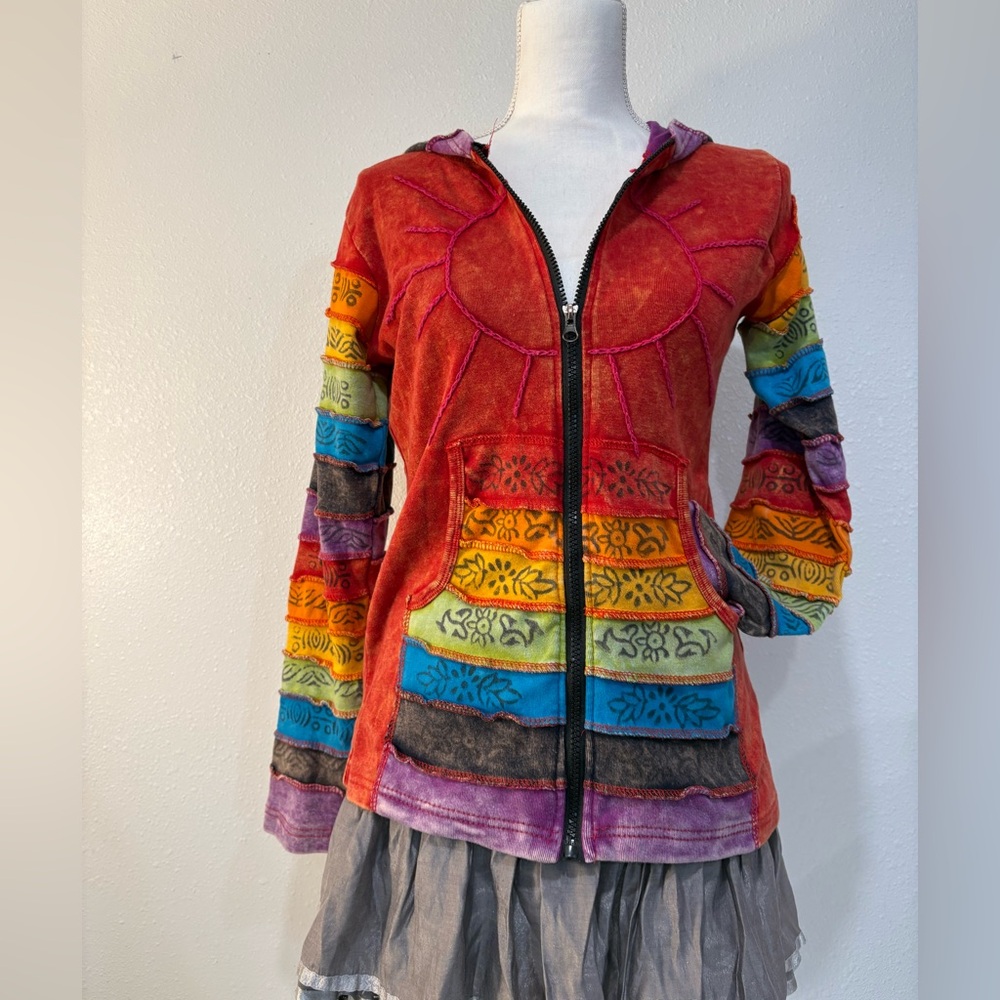 Rainbow zip up